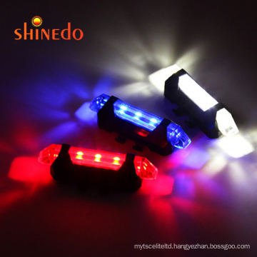 USB Style Rechargeable Bike Bicycle light LED Tail Light Rear Tail Safety Portable Light